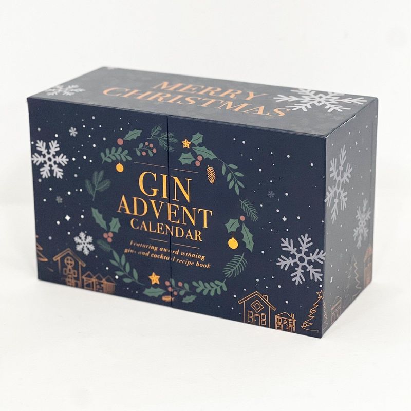 Açık Kapı Mıknatıs Karton Kağıt hediye Kutusu Kozmetik Mücevherler için Makyaj Advent Takvimi