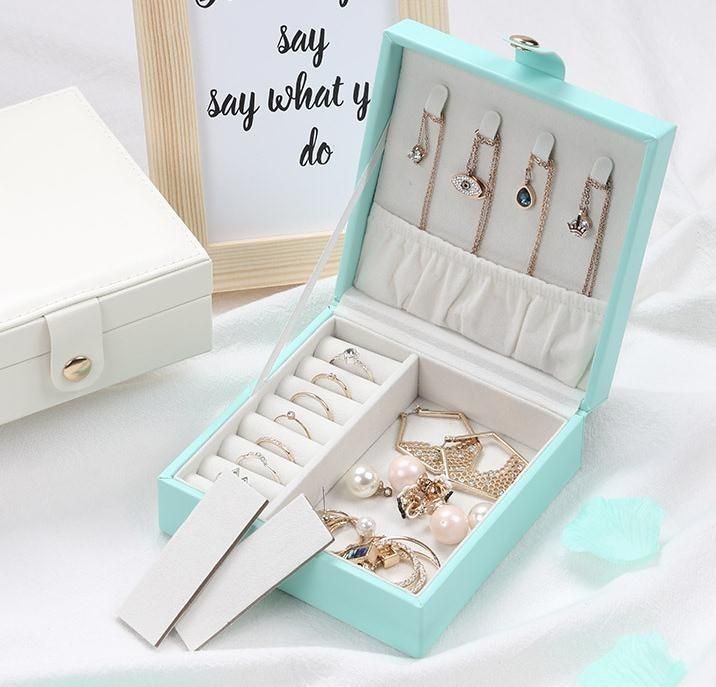 Lüks PU Deri Mücevher Set Sanat ve El Sanatları için Kare Özel Basılı Ekran Kutuları