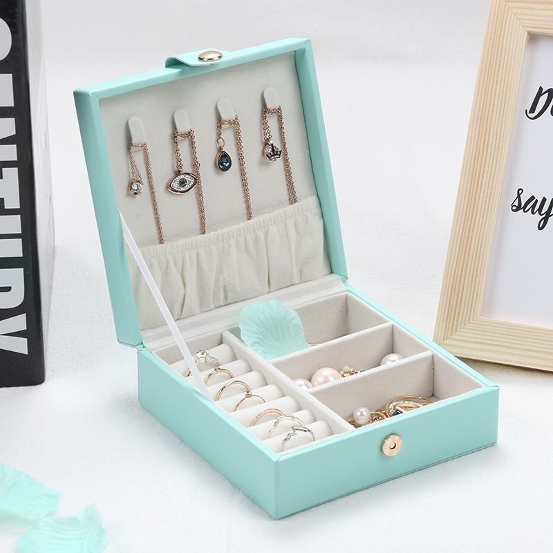 Lüks PU Deri Mücevher Set Sanat ve El Sanatları için Kare Özel Basılı Ekran Kutuları