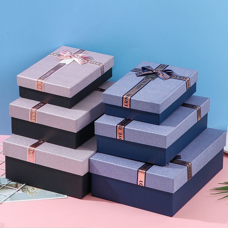 Şerit Yay Kravat hediye kutusu Paket Kapak ve Temel Lüks hediye kağıt paket kutusu