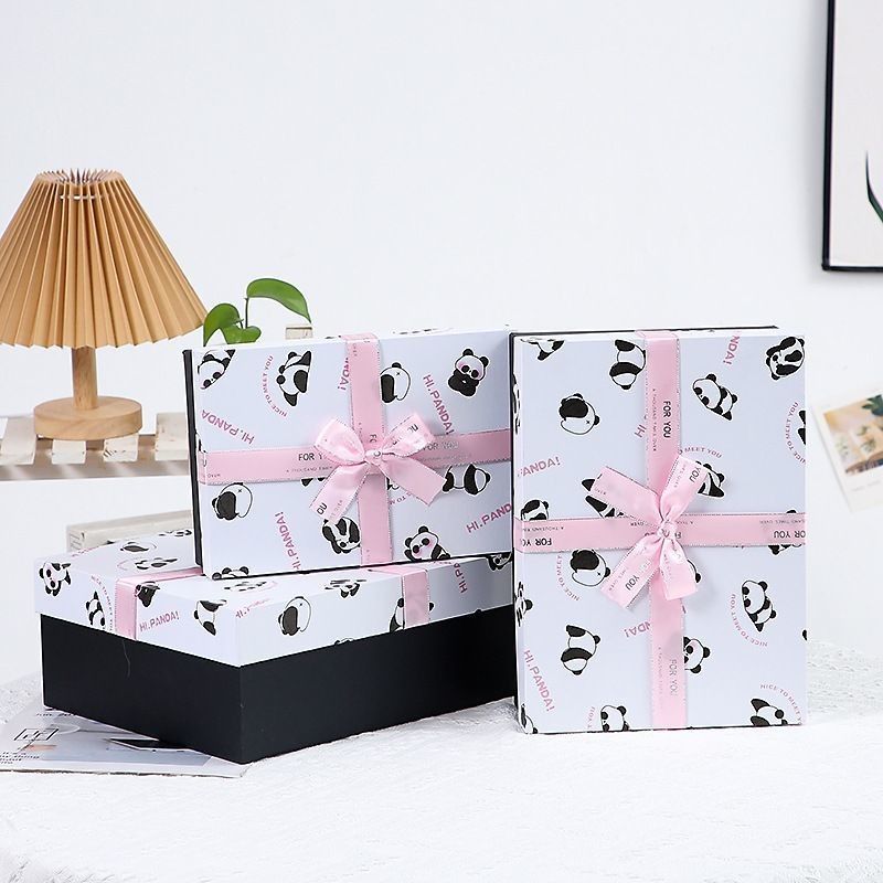 Şerit Yay Kravat hediye kutusu Paket Kapak ve Temel Lüks hediye kağıt paket kutusu