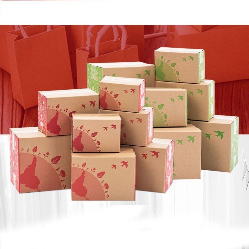 3 Ply B Flüt Flat Pack Karton Kutular Katlanabilir Beyaz Karton Kutusu Şarap İçin Bira Süt İçecek