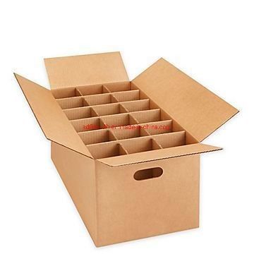 3 Ply B Flüt Flat Pack Karton Kutular Katlanabilir Beyaz Karton Kutusu Şarap İçin Bira Süt İçecek