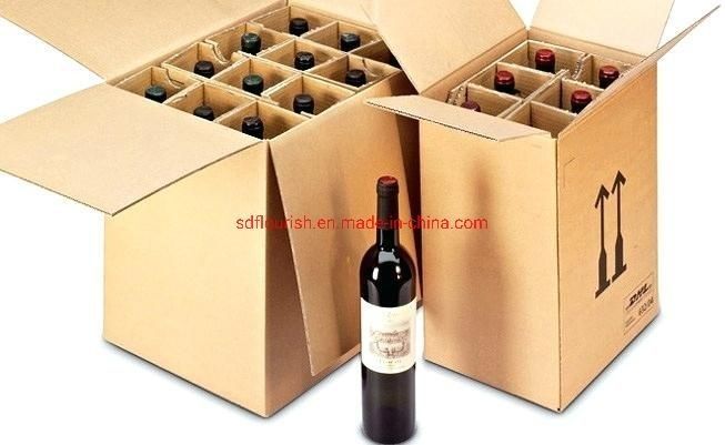 3 Ply B Flüt Flat Pack Karton Kutular Katlanabilir Beyaz Karton Kutusu Şarap İçin Bira Süt İçecek