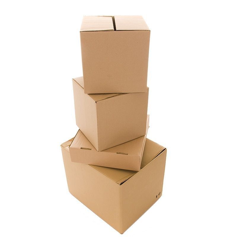 3 Ply B Flüt Flat Pack Karton Kutular Katlanabilir Beyaz Karton Kutusu Şarap İçin Bira Süt İçecek