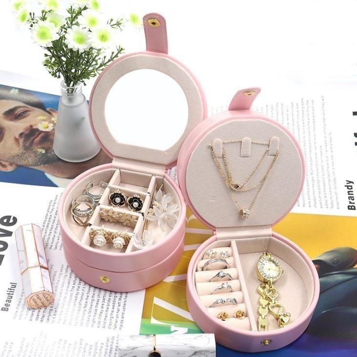 Yuvarlak Lüks Mücevher Kutuları 10.9*10.2*5.9cm Kağıt Paketleme Kutusu Özel Logo Baskı