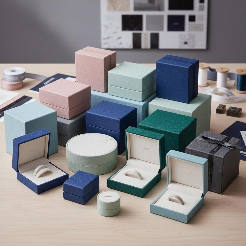 Customizable Jewelry Gift Box with Magnetic Closure and Various Sizes for Elegant Packaging