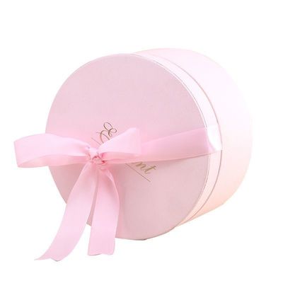 Noel Dekorasyonu Geri Dönüştürülmüş Kağıt Kutular Paketleme Hediye Kutusu Yuvarlak Karton Kutular